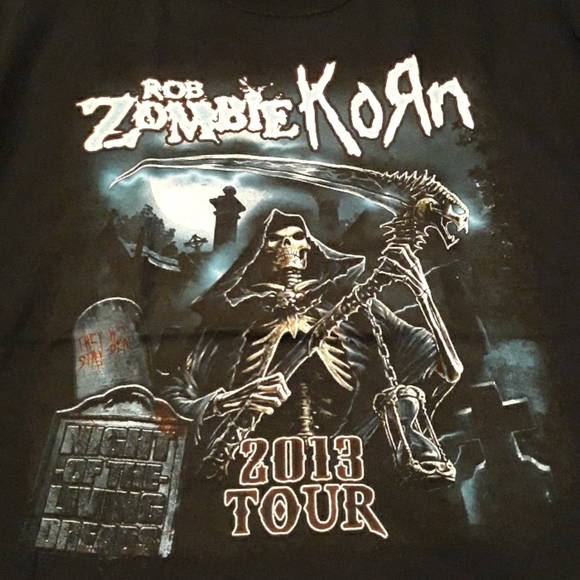 Other - NWOT Black Concert Tshirt Rob Zombie Korn